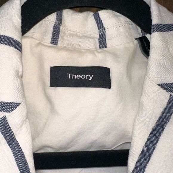 Theory Striped Linen Blazer - Picture 3 of 7